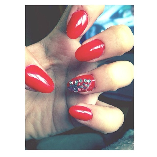 Hot red nails Hot red nails