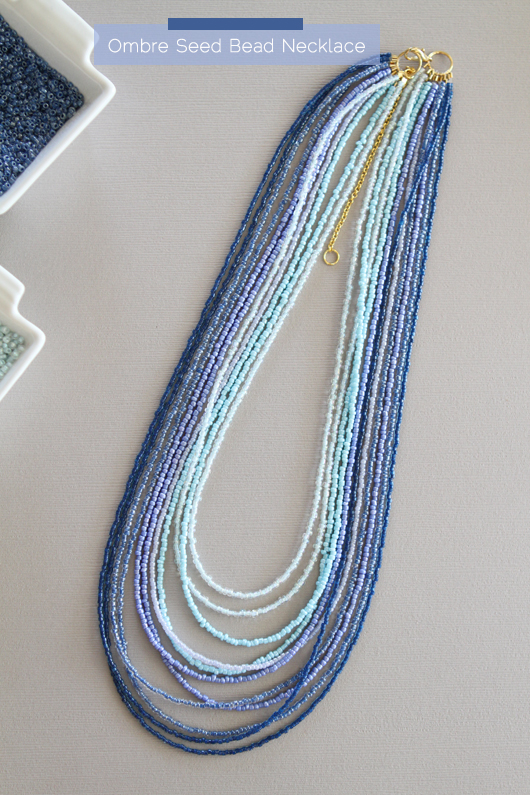 Ombre Seed Bead Necklace Ombre Seed Bead Necklace