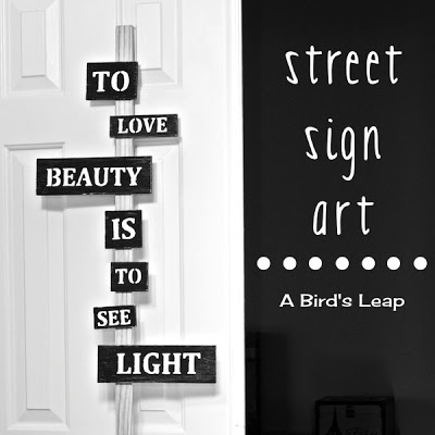DIY Street Sign Art