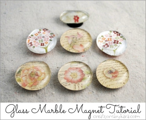 Glass marble magnet tutorial