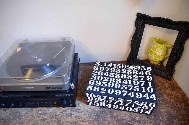 DIY Stenciled Number Box