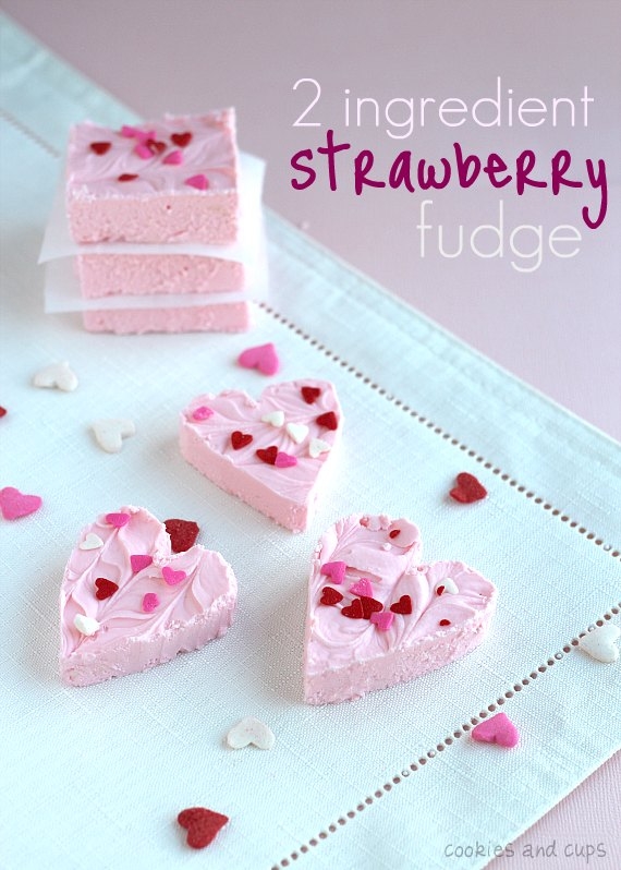 Strawberry fudge treats