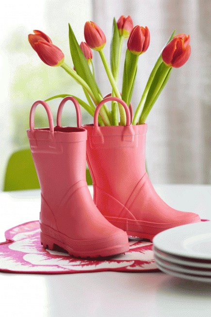 Cute Rubber Boots as Flower Vase Cute Rubber Boots as Flower Vase