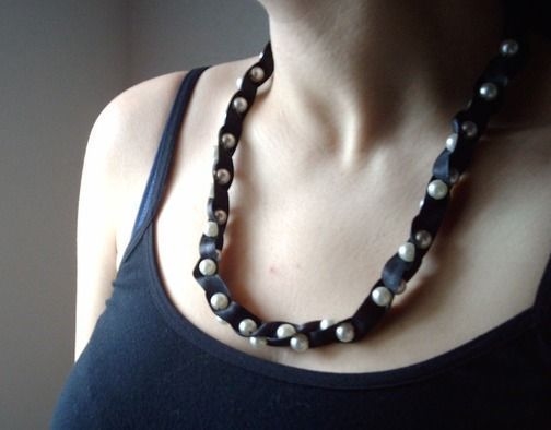 Satin and Pearls Necklace Satin and Pearls Necklace