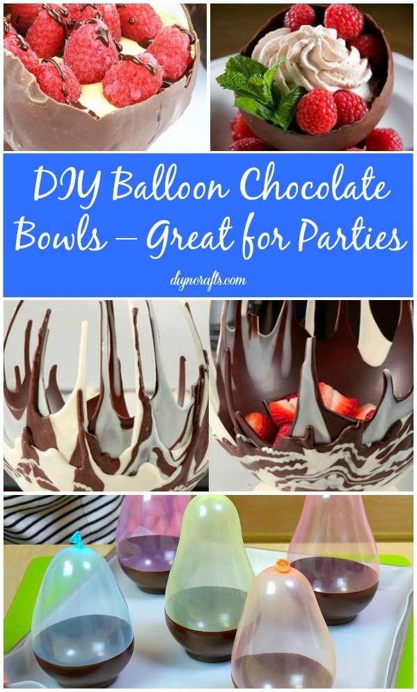 DIY Balloon Chocolate Bowls 