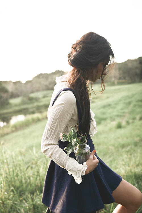 Picking flowers