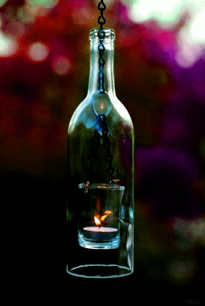 Candle in a bottle