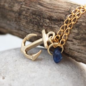Gold anchor necklace Gold anchor necklace