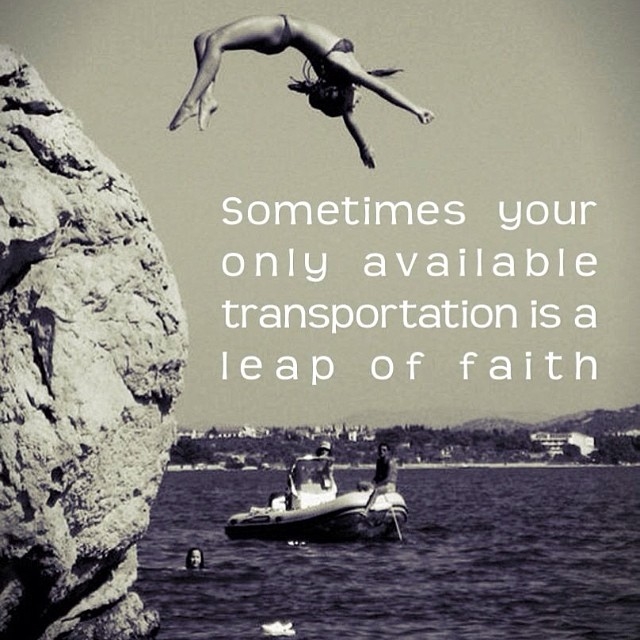 Leap of faith Leap of faith