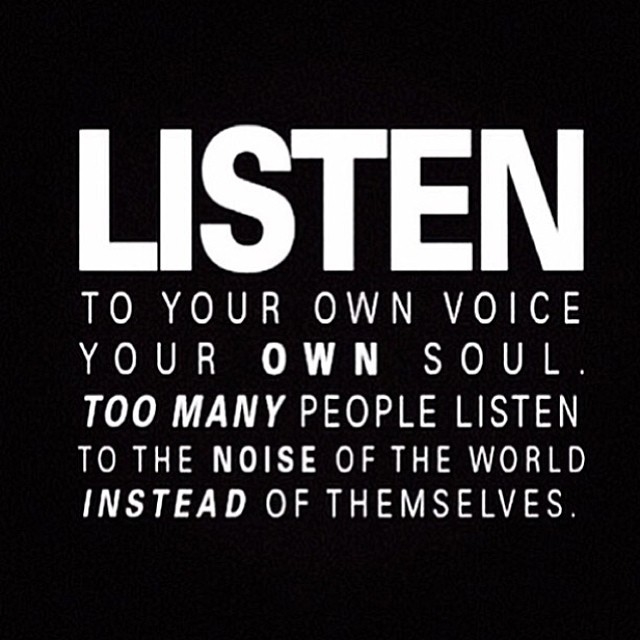 Listen to your own voice
