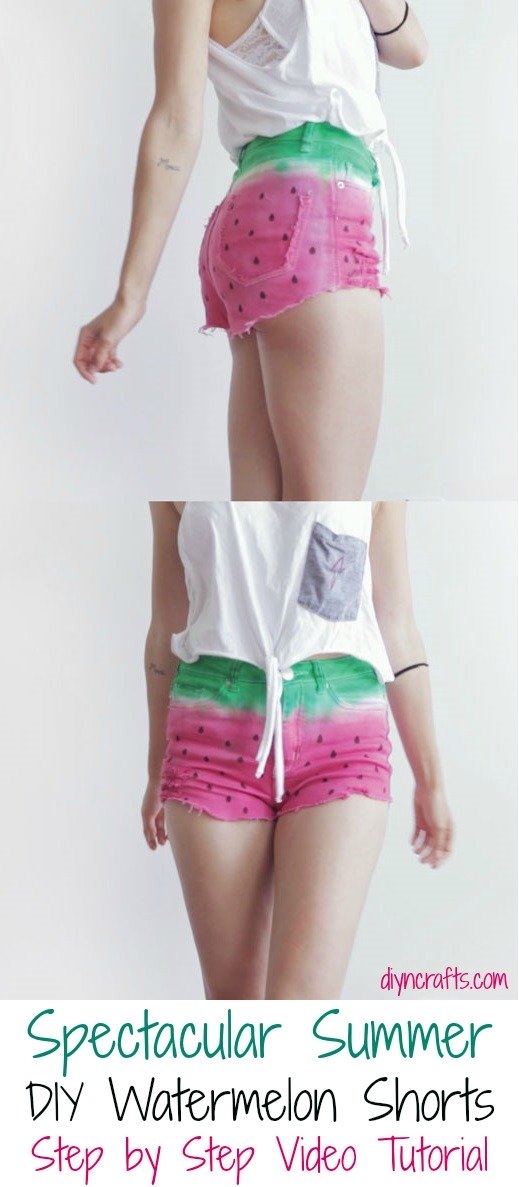 Summer DIY Watermelon Shorts