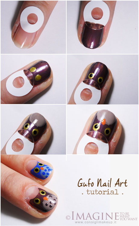 DIY Owl Nail Art