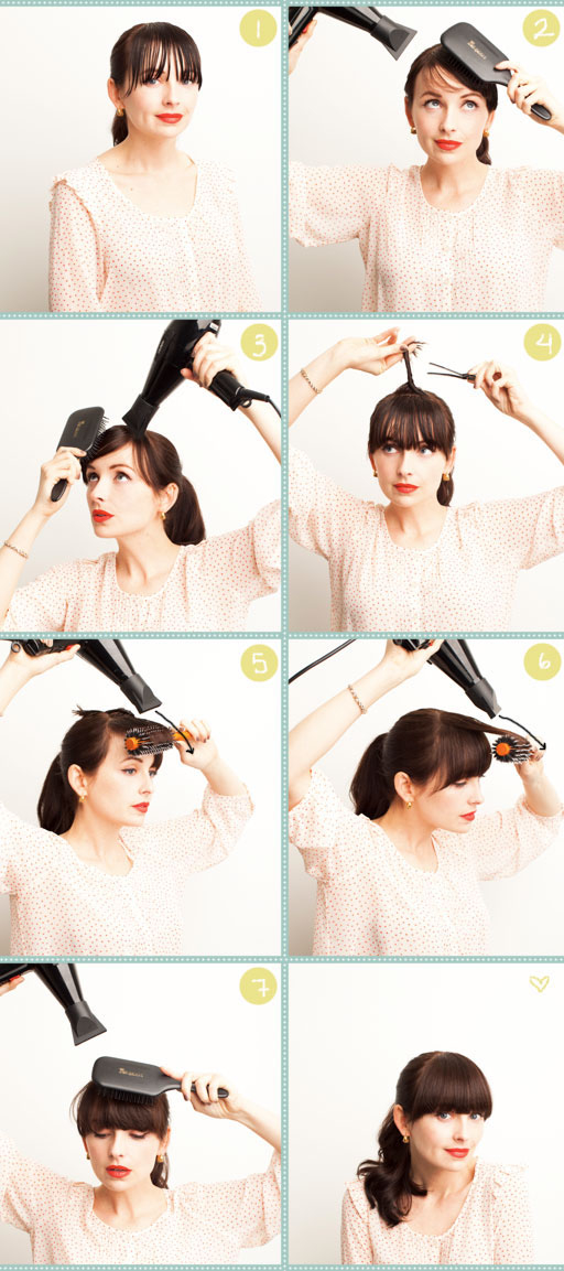 DIY Blow Drying Heavy Bangs DIY Blow Drying Heavy Bangs