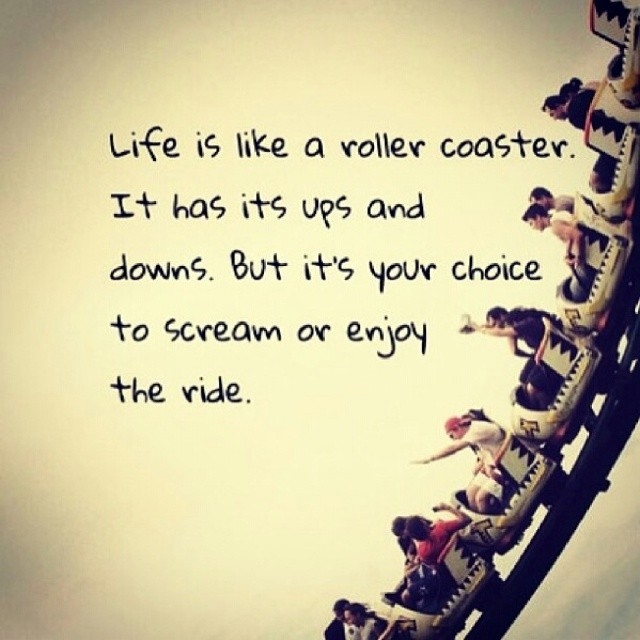 Life is like a roller coaster