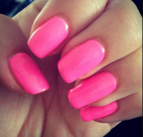 Pink nails