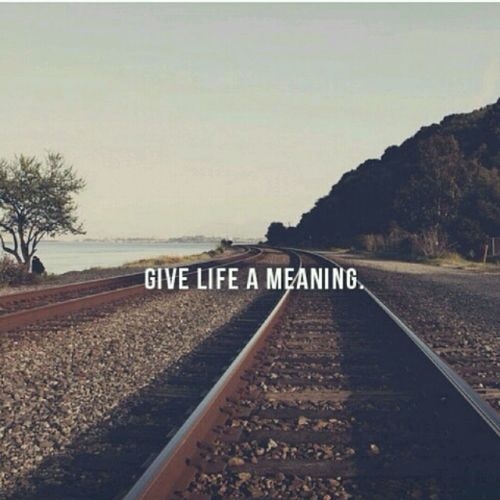 Give life a meaning