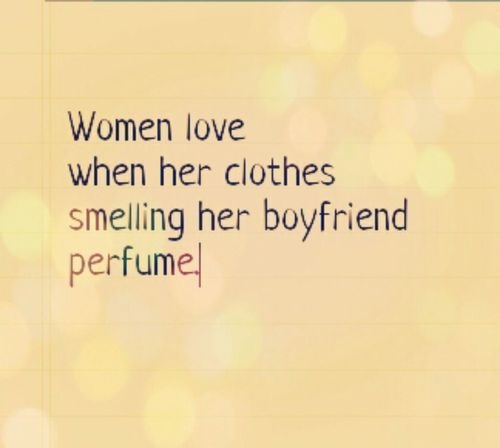 Women love when her clothes smelling her boyfriend perfume Women love when her clothes smelling her boyfriend perfume