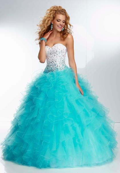 Gorgeous Turquoise Ruffled Gown Gorgeous Turquoise Ruffled Gown