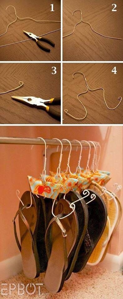 DIY Flip flop hangers
