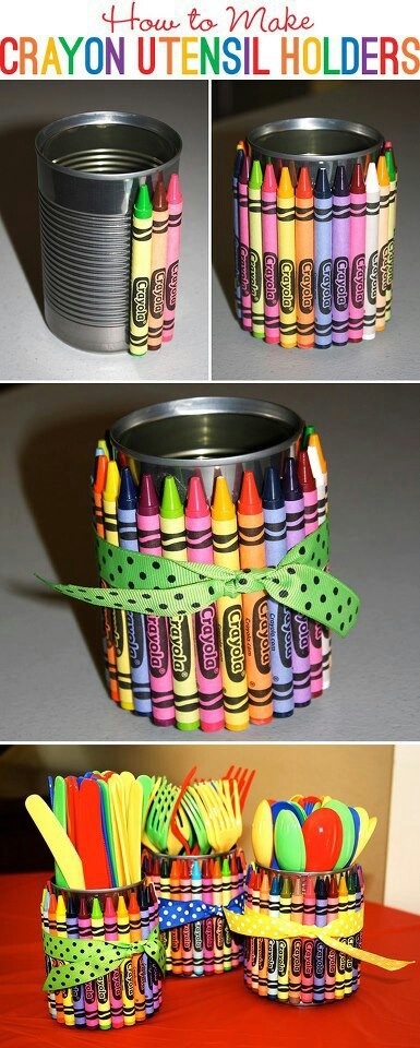 Crayon utensil holders Crayon utensil holders