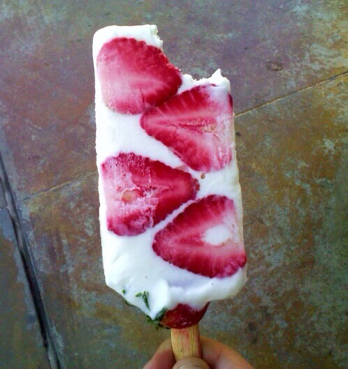 Frozen strawberry bars Frozen strawberry bars