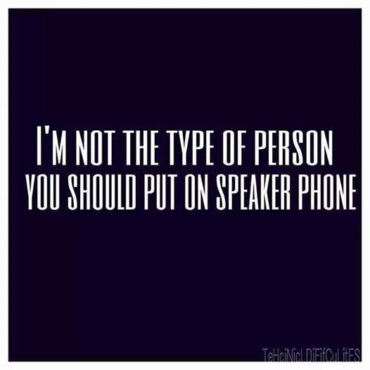 Im not the type of person