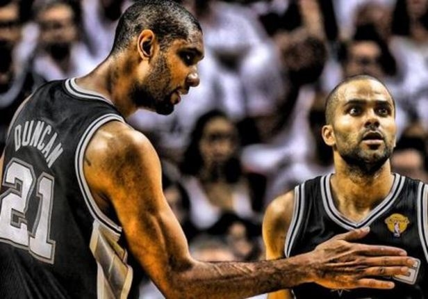 Parker n Duncan of Spurs (NBA) 2014 finals