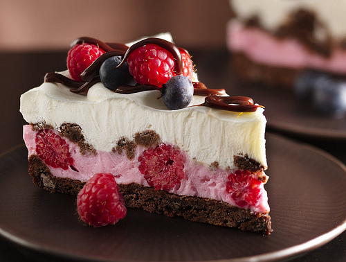 Strawberry, raspberry and blueberry cake