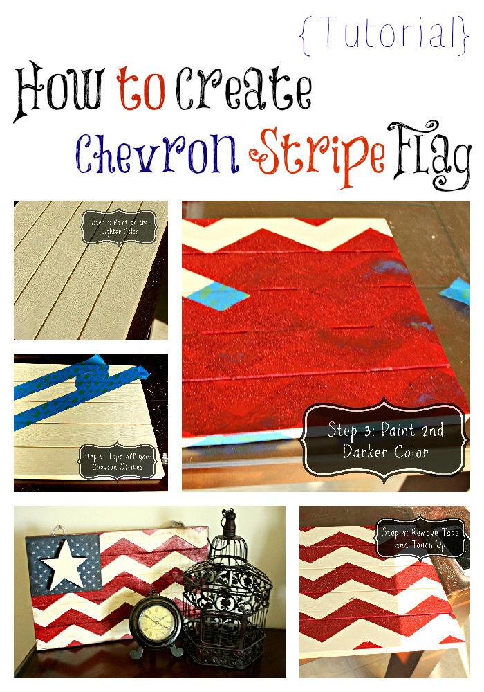 DIY Chevron Stripe Flag DIY Chevron Stripe Flag