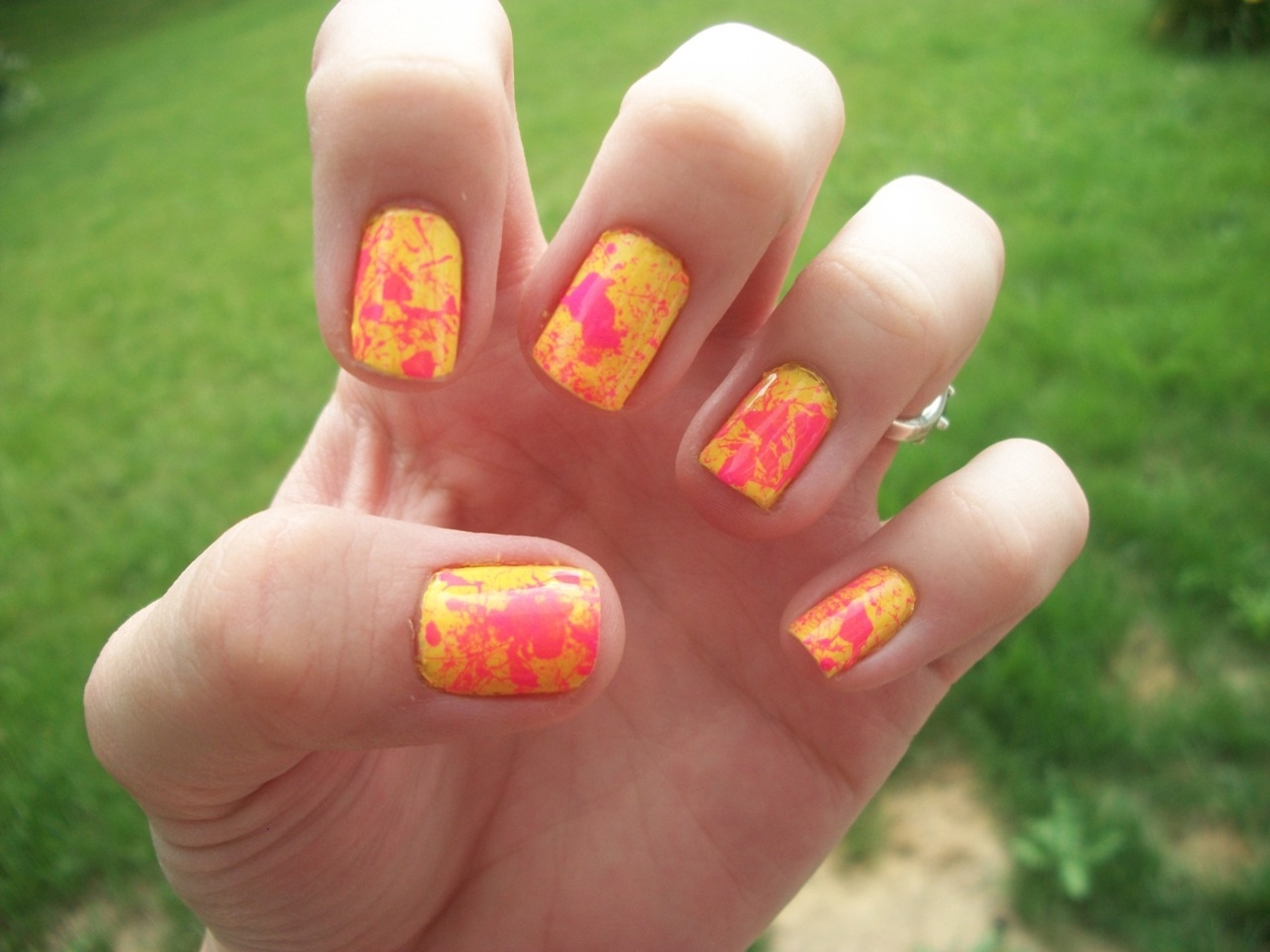 Summer Splatter Nails Summer Splatter Nails