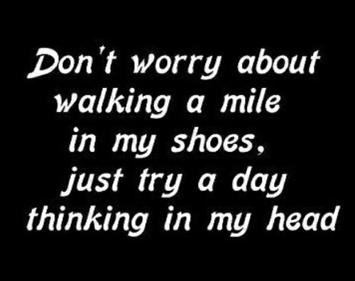 Try a day thinking in my head