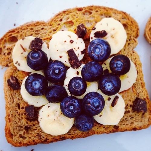 Blueberry banana toast Blueberry banana toast