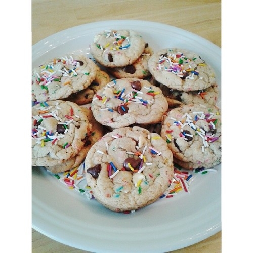 Chocolate chip sprinkle cookies