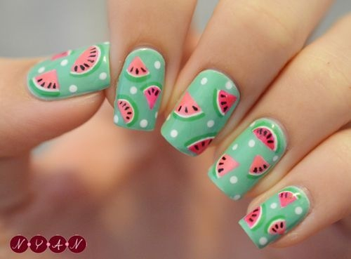 Watermelon nails Watermelon nails