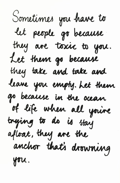 Sometimes you have to let people go Sometimes you have to let people go
