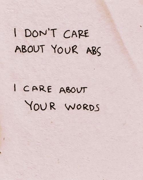 I care about your words I care about your words