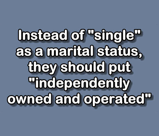 Instead of single Instead of single
