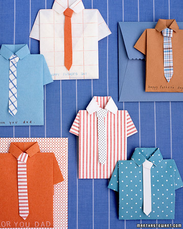 Folded shirt card