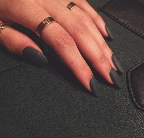 Black matte nails Black matte nails