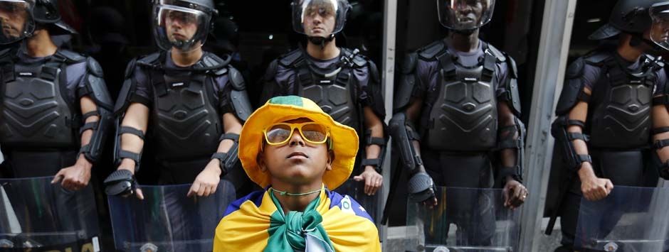 SOCCER GOES ON IN BRAZIL