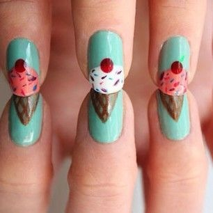 Ice cream cone nails Ice cream cone nails