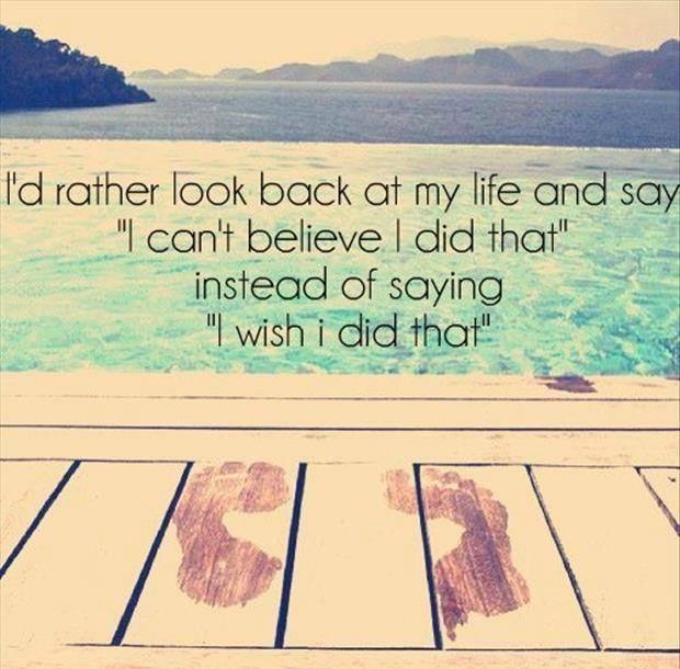 I'd rather look back at my life I'd rather look back at my life