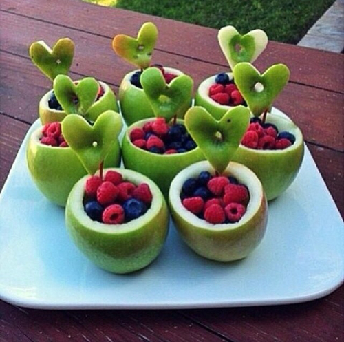 Green apple fruit bowls