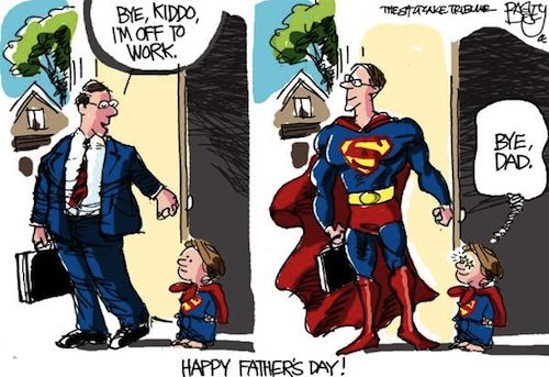 Cartoon Art- Father's day comiing