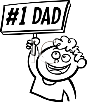 Happy Kid with Sign for Dad (ART) Happy Kid with Sign for Dad (ART)