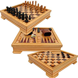 Wooden 7-in-1 Game set