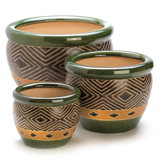 Gifts & Decor Ceramic Jade Garden Planters