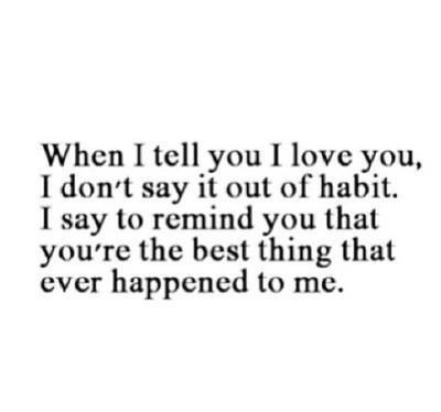 When I tell you I love you When I tell you I love you