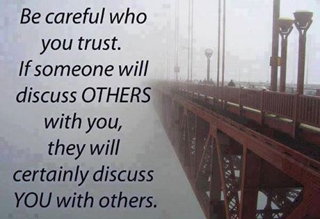Be careful who you trust