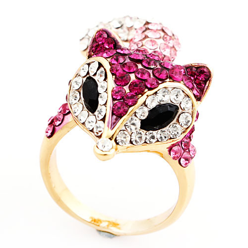 Crystal Fox Head Ring Crystal Fox Head Ring